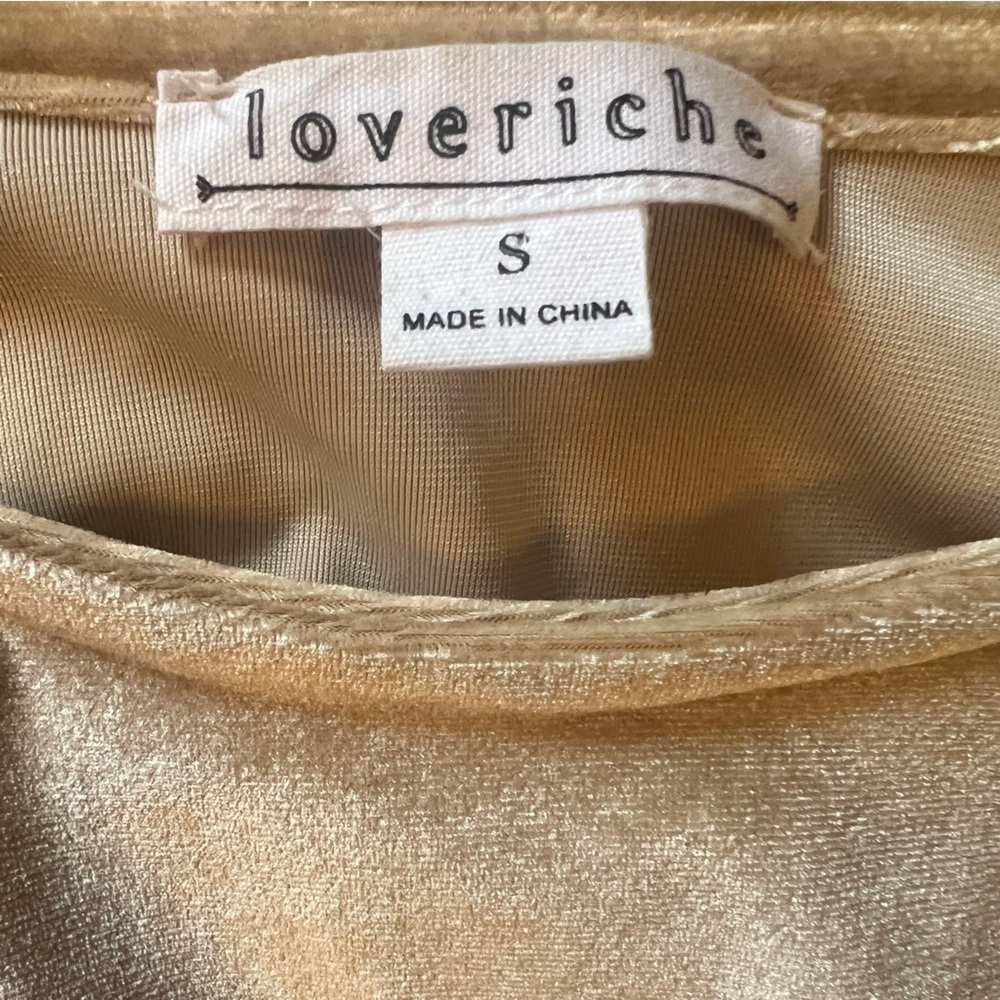 LOVERICHE gold velour top 🤩 - Picture 3 of 5